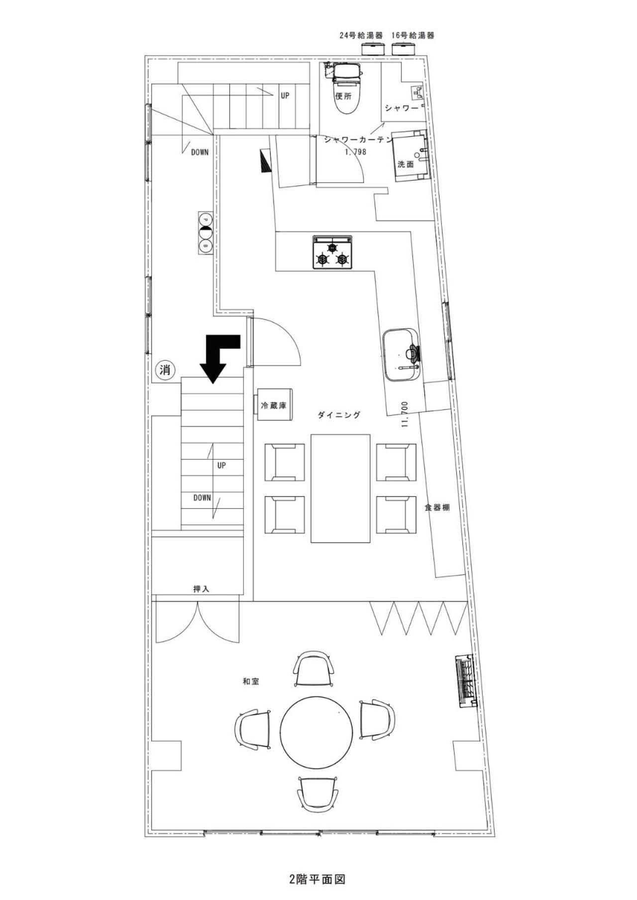 唐風家 北田辺 近邻地铁 2階 * 大阪